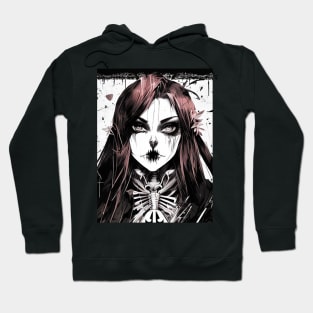 Supernatural Splendor: Embrace the Magic of the Unknown with Our Mesmerizing Black and White Artwork Hoodie